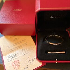Cartier small rose gold love bracelet 16cm